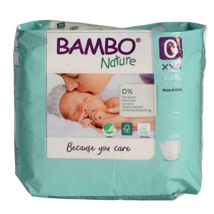 bambo-nature-bambo-nature-couches-taille-0-xxs-1-3-kg-24-unites-changes-bebe.jpg BAMBO NATURE COUCHES TAILLE 0 XXS 1-3 KG 24 UNITES – Image 1