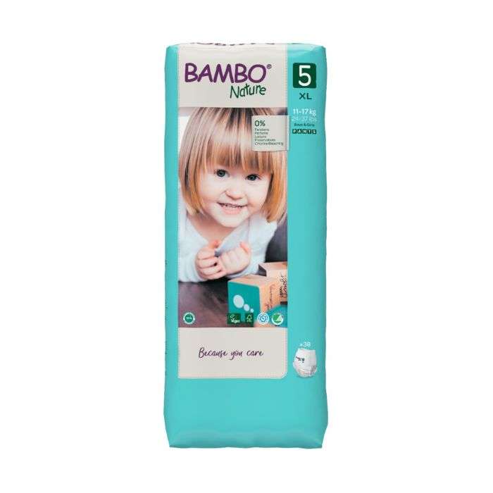bambo-nature-culotte-d-apprentissage-taille-5-xl-11-17-kg-pack-de-38.jpg BAMBO NATURE CULOTTE D'APPRENTISSAGE TAILLE 5 XL 11-17 KG PACK DE 38 – Image 1