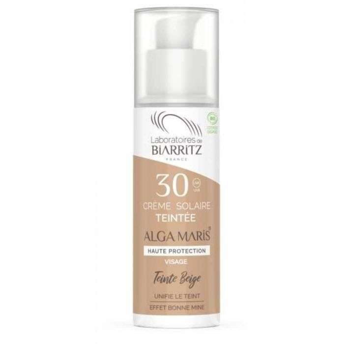 biarritz-algamaris-creme-solaire-visage-spf30-teintee-beige-certifie-bio.jpg BIARRITZ ALGAMARIS CREME SOLAIRE VISAGE SPF30 TEINTEE BEIGE CERTIFIE BIO – Image 1