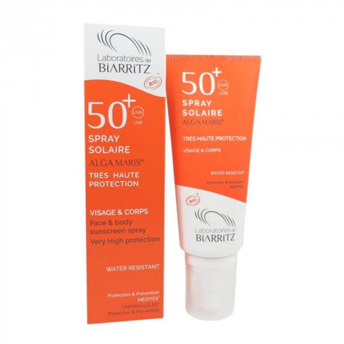 biarritz-algamaris-spray-solaire-spf50-certifie-bio-100ml.jpg BIARRITZ ALGAMARIS SPRAY SOLAIRE SPF50+ CERTIFIE BIO 100ML – Image 1