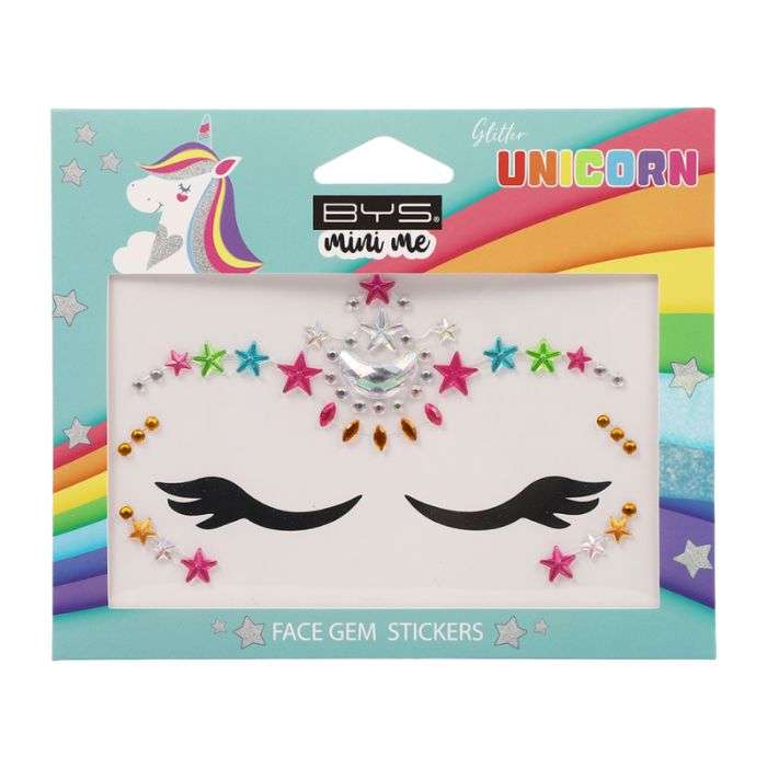 bys-mini-me-glitter-unicorn-stickers-visage.jpg BYS MINI ME GLITTER UNICORN STICKERS VISAGE – Image 1