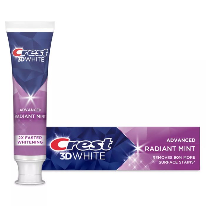 crest-crest-3d-white-advanced-dentifrice-mint-93-g-dentifrices-blanchissants.jpg CREST 3D WHITE ADVANCED DENTIFRICE MINT 93 G – Image 1