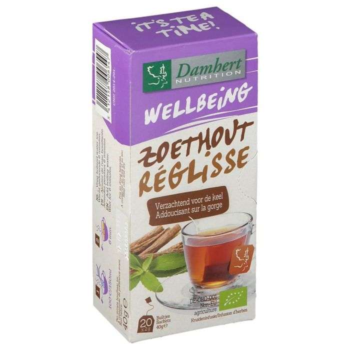 damhert-wellbeing-reglisse-20-sachets.jpg DAMHERT WELLBEING REGLISSE 20 SACHETS – Image 1
