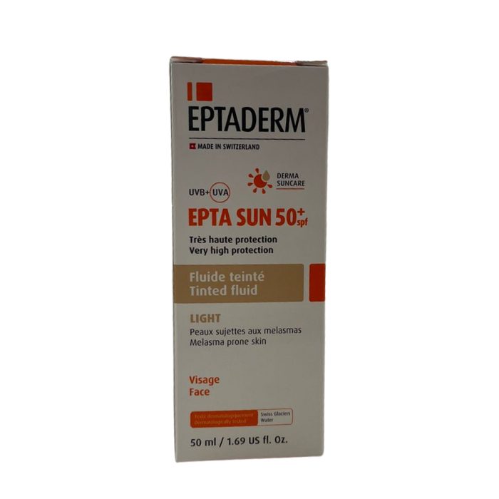 eptaderm-eptaderm-epta-sun-spf-50-fluide-teinte-light-50-ml-cremes-solaires.jpg EPTADERM EPTA SUN SPF 50+ FLUIDE TEINTE LIGHT 50 ML – Image 1