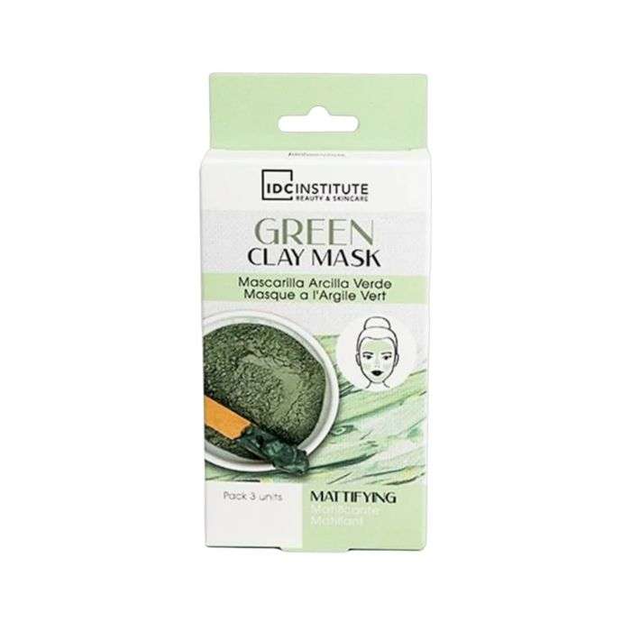 idc-institute-masque-matifiant-argile-vert-pack-de-3.jpg IDC INSTITUTE MASQUE MATIFIANT ARGILE VERT PACK DE 3 – Image 1