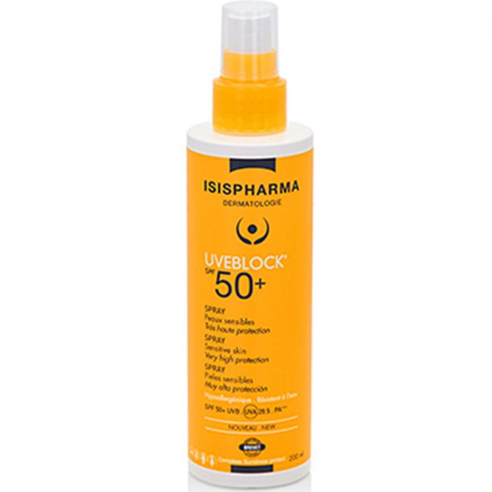 isispharma-uveblock-spray-peaux-sensibles-spf-50-200-ml.jpg ISISPHARMA UVEBLOCK SPRAY PEAUX SENSIBLES SPF 50 - 200 ML – Image 1