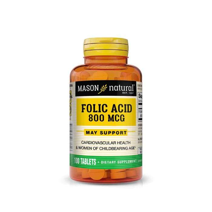 mason-natural-folic-acid-800-mcg-100-tablets.jpg MASON NATURAL FOLIC ACID 800 MCG 100 TABLETS – Image 1