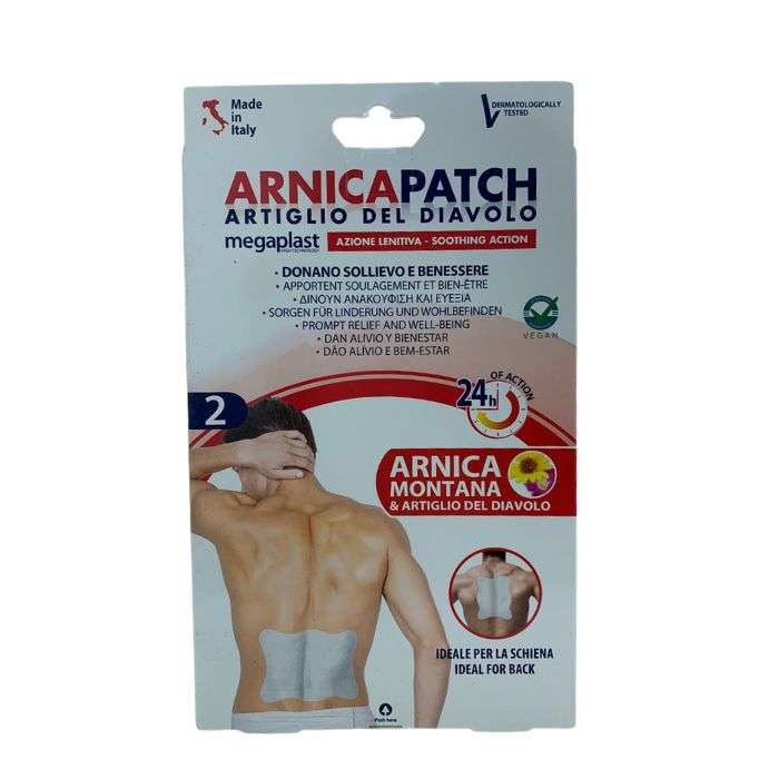 megaplast-megaplast-arnica-patch-boite-de-2-action-24-h-pansements-bandages-et-compresses.jpg MEGAPLAST ARNICA PATCH BOITE DE 2 ACTION 24 H – Image 1