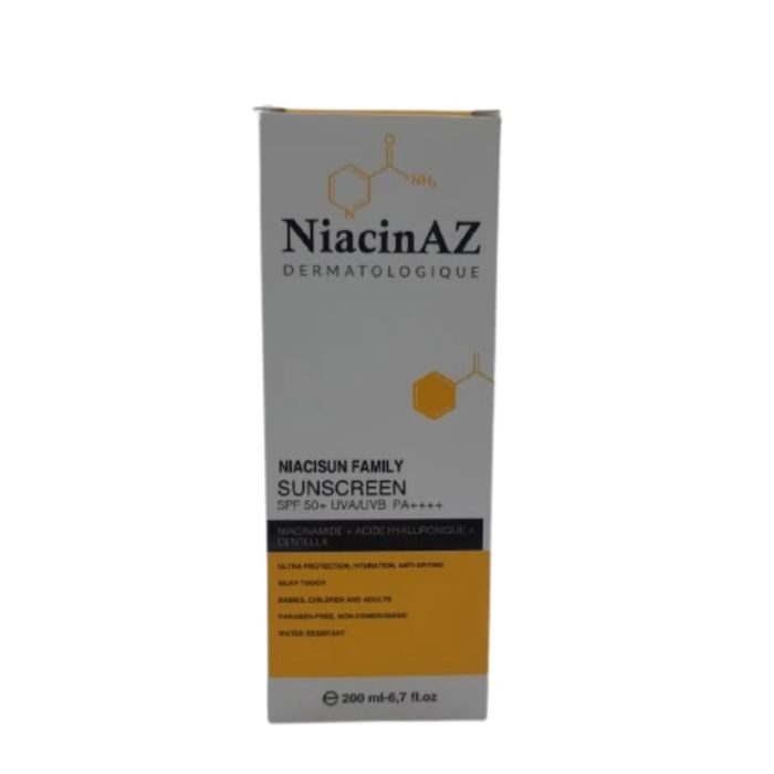 niacinaz-ecran-solaire-spf50-niacisun-family-uva-uvb-pa-200ml.jpg NIACINAZ ECRAN SOLAIRE SPF50+ NIACISUN FAMILY UVA UVB PA++++ 200ML – Image 1