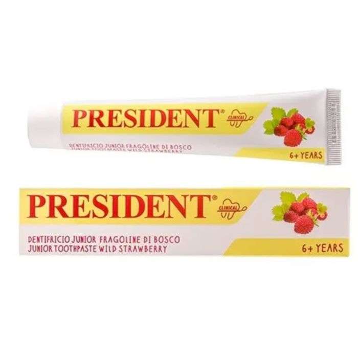 president-president-dentifrice-junior-6-fraise-dentifrices-enfants.jpg President dentifrice junior 6+ Fraise – Image 1