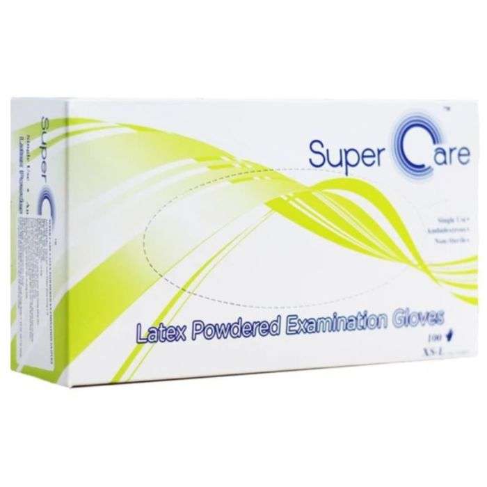 supercare-supercare-latex-powdered-examination-gloves-100-unites-medium-soins-premiers-secours.jpg SUPERCARE LATEX POWDERED EXAMINATION GLOVES 100 UNITES MEDIUM – Image 1
