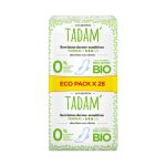 TADAM ECO PACK 28 SERVIETTES DERMO SENSITIVES NORMAL + COTON BIO