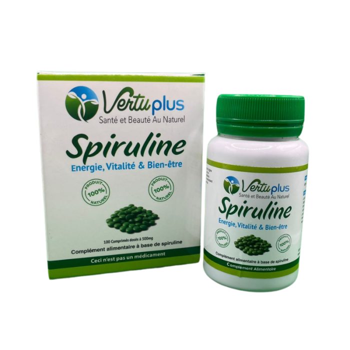 vertuplus-vertuplus-spiruline-500-mg-100-comprimes-complements-cheveux-et-ongles.jpg VERTUPLUS SPIRULINE 500 MG 100 COMPRIMES – Image 1