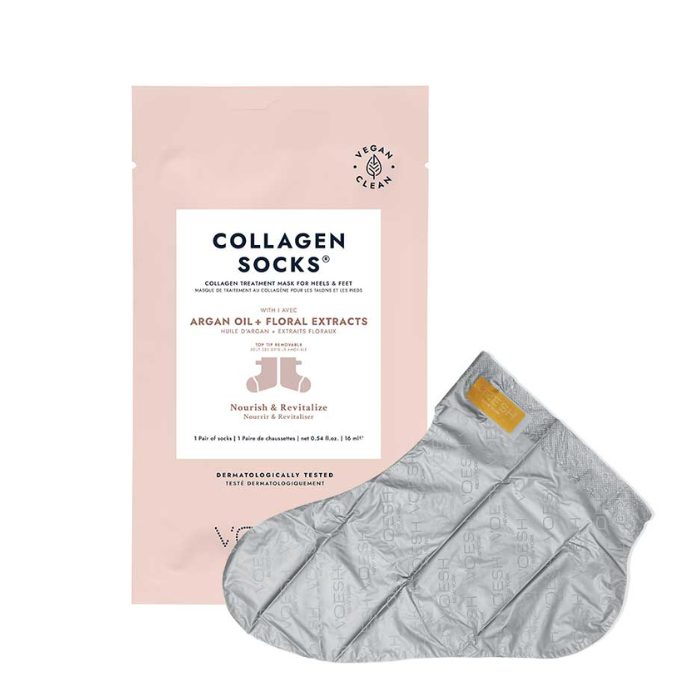 VOESH NEW YORK COLLAGEN SOCKS ARGAN OIL + FLORAL EXTRACTS 16 ML – Image 1